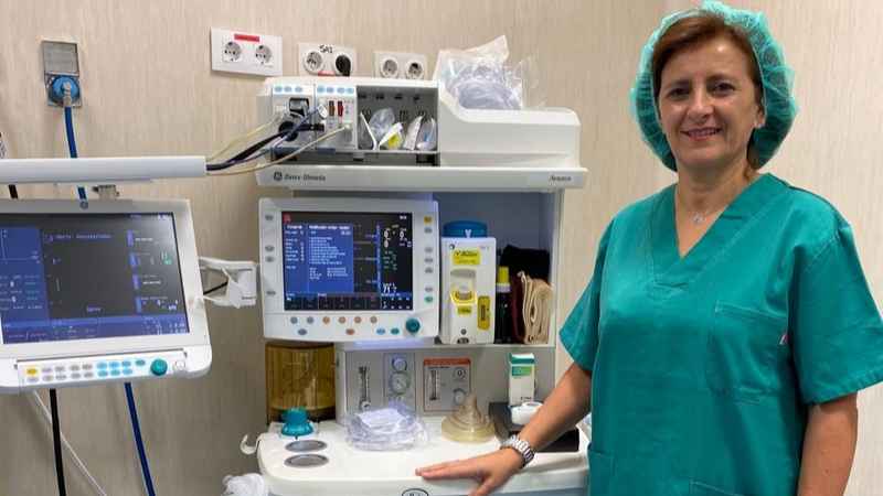 La doctora Estrella Montaño en el Día Mundial de la anestesia